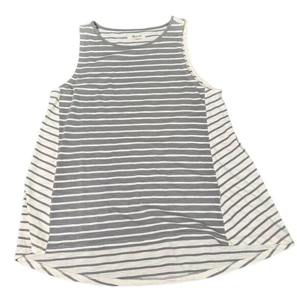 Madewell Forward-Seam Tank Top in Stripe - Size Small Classic - Picture 5 of 10